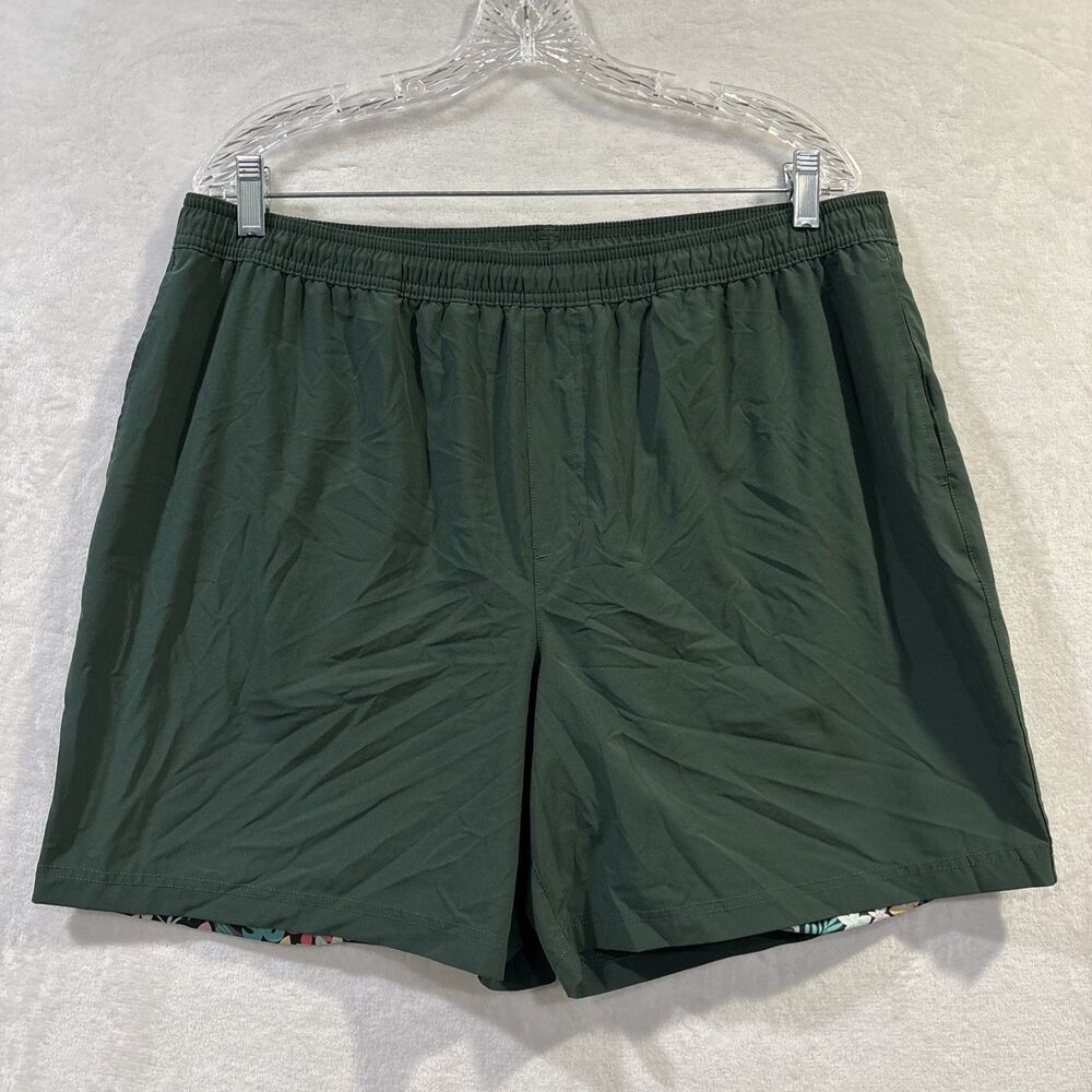 Chubbies Shorts Men's XXL Green Lined Athletic 5.5" Inseam Drawstring Pockets